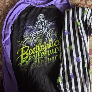Beetlejuice Graphic Pajama Set